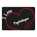 Produktbild Mousepad Modern I Love Psychologen schwarz