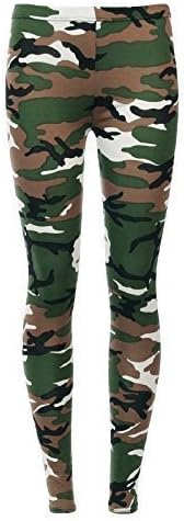 New Women's Camouflage Army Print Leggings, Vest Top 8-22 (XXL 20-22, Camouflage Legging)