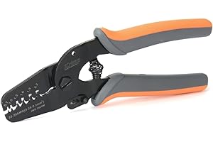 IWISS iCrimp IWS-2820M Mini Herramientas de crimpado de Barril Abierto Funciona en terminales y Conectores Jam, Molex, Tyco, JST 0.0.8-0.5 mm²