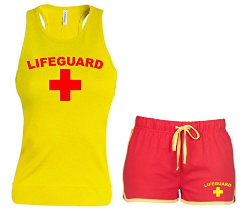 Lifeguard Ladies Yellow Vest And Red Shorts Desertcart Seychelles