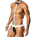 Produktbild Elecharm Herren Sexy Mankini Kostüm Straps Thong Unterwäsche Badeanzug Badebekleidung (Schwarz)