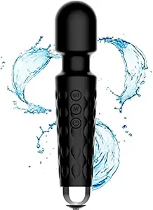 CBEX Rechargeable Personal Magic Wand Massager with 20 Vibration Modes 8 Speeds -Quiet-Waterproof- Handheld Cordless - Full Body Massager- Best Gift for Women and Men