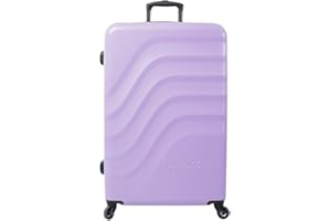 TOTTO - Maleta Rígida Grande, Modelo Bazy, 51.8 x 78.8 x 30 cm, Capacidad 120 L, Alta Resistencia a Impactos, Ruedas 360º, Manija Telescópica, Correas de Compresión Internas, Candado TSA, Color Morado