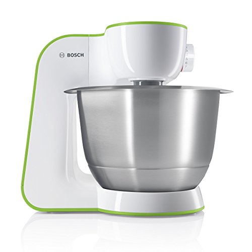 Bosch MUM54G00 Küchenmaschine StartLine, 900 W, 3,9 L Edelstahl-Rührschüssel, 3D Rührsystem, 7 Schaltstufen, weiß / vivid green - 5