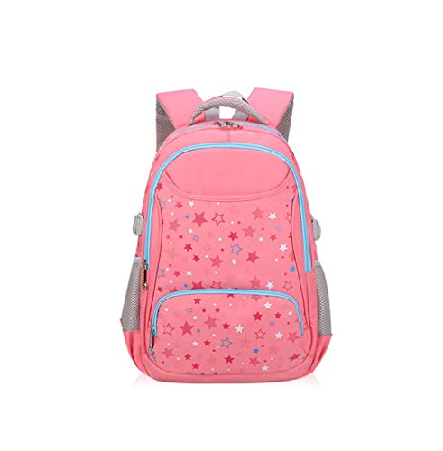 Preisvergleich Produktbild Schulrucksack Kinder Schule Rucksack Mädchen Junge wasserdicht Leichtfüßige Schüler multifunktionale Star drucken Freizeit Rucksackreise Tasche,Pink