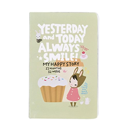 Preisvergleich Produktbild winwintom Cute Weekly plannerdiary Notebook grün