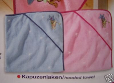 Preisvergleich Produktbild Lillebi Baby Kapuzenbadetuch blau 100 x 100 cm