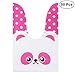 Produktbild STOBOK 50 stücke Schöne Bunny Ohren Taschen Süßigkeiten Cookie Taschen Kunststoff Kaninchen Taschen Geschenkpapier Verpackung für Hochzeit Birthday Party Supplies (11)