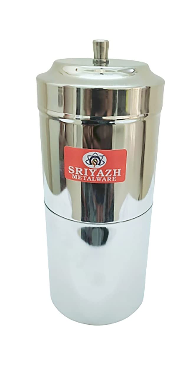 Sriyazh Metalware Stainless Steel Filter Coffee Maker- 2 250 ml(B- 67mm,H-167mm)