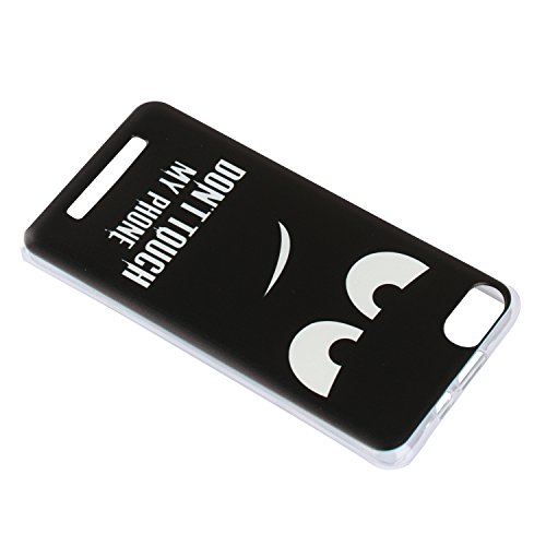 Lusee Funda de silicona para Wiko K-Kool Jerry lenny 3 5 0 Suave Cascara TPU negro Don t touch my phone reviews Lusee Funda de silicona para Wiko K-Kool Jerry lenny 3 5 0 Suave Cascara TPU negro Don t touch my phone