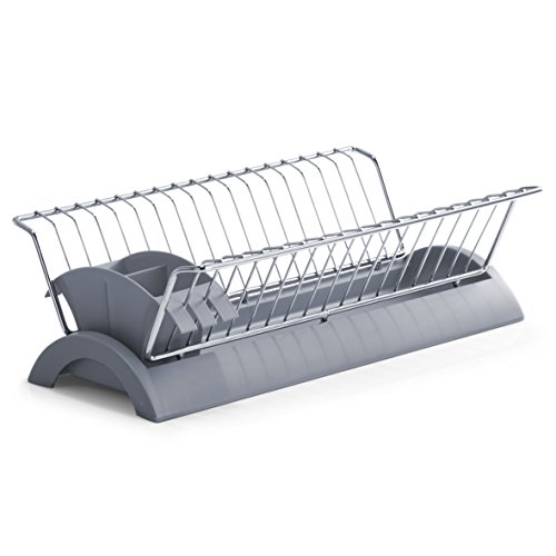 Zeller 24889 Geschirrabtropfständer, Chrom/Kunststoff / 42 x 22 x 14, grau