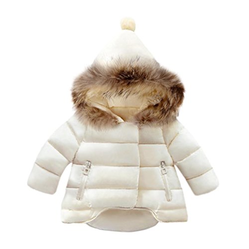 Ropa Bebé Otoño Invierno, Amlaiworld Bebé niñas niños Abajo Chaqueta Abrigo Ropa de Abrigo 6 Mes - 5 Años (Tamaño:12-18Mes, Blanco)