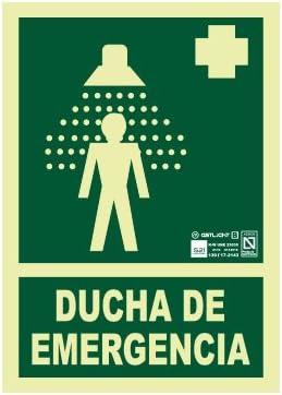 astlight sal5115.7fj Emergency Shower Sign – Photoluminescent Multicolor
