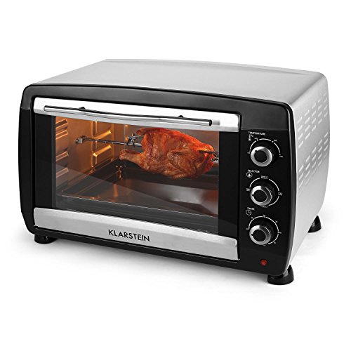 Klarstein Omnichef 45 Backofen Minibackofen Ofen (2000W, 45 Liter, Grillspieß und Grillrost, Edelstahl, Timerfunktion) schwarz - 6