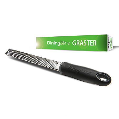 DiningZone Premium Reibe – Hochwertige Edelstahl Küchenreibe & Zester reibt feinste Hobel aus Schokolade, Zimt, Käse, Ingwer, Zitronenschale, Muskat und Knoblauch - 2