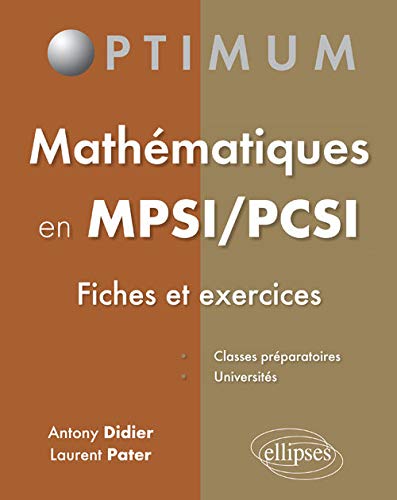 Télécharger Mathématiques MPSI/PCSI Fiches et Exercices Livre eBook France