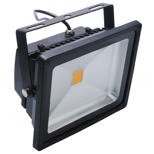 Auralum® 10 Jahren Garantie 50W LED Fluter Außenstrahler 4500Lumen 230V IP65 3000K Warmweiß mit Schwarz Rahmen, (Schwarz) - 3