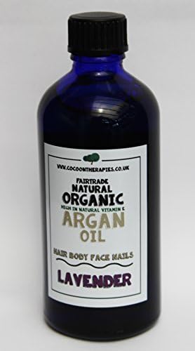 Argan Lavender. Pure organic fair trade sustainable cold pressed Argan oil (50ml) scented with Lavender High French altitude essential oils. Supporting the UCFA (union of Women Argan Oil Cooperatives)