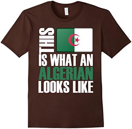Men's This Is What An Algerian Looks Like Funny Algeria T-Shirt Large Brown