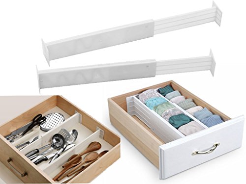 FiNeWaY@ SET OF 2 DRAWER DIVIDERS PARTITION SPRING LOADED EXPANDABLE KITCHEN BEDROOM ORGANISER by FiNeWaY - 2