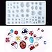 Produktbild Jeteven® 58 Stücke Schmuck Gießform Silikonform Resin Mold Harz Form für Schmuckherstellung Anhänger Halskette Ohrringe Dekoration Schmuckständer DIY Basteln