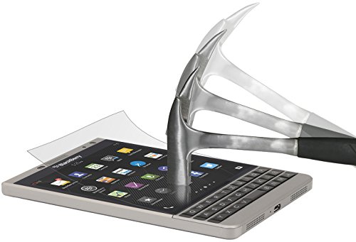 StilGut Displayschutzfolie Panzerglas für BlackBerry Passport Silver Edition (2er-Pack)