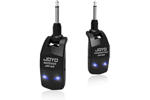 JOYO Guitar Wireless System 2.4GHz 4 Channels Rechargeable Audio Wireless Bass Guitar Transmitter Receiver for Electric Instruments (JW-03)