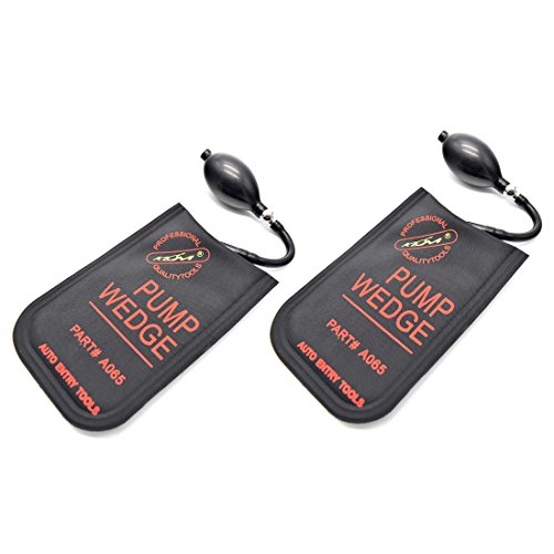 BONAKULA - Abridor de puerta de coche con cuña de goma para entrada de auto, potente bomba de mano, herramienta de alineación, inflable, 2 unidades pequeñas