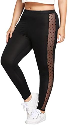 Clearance Ladies Leggings,Internet Womens Plus Size Sexy Leggings Trousers Lace Elastic Yoga Fitness Sports Pants (XL, Black)