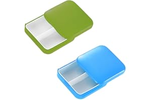 LMYZCBZL Caja para pastillas, 2 unidades, 2 compartimentos, organizador de medicamentos resistente a la humedad, ideal para viajes y uso diario
