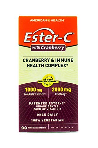 American Health Ester-C Cranberry, Cranberry & Immune Health Complex, 90 Tablets