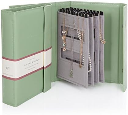 Book of Necklaces GREEN - Little A Book for Keeping Your Necklaces Tangle-free and Safe!
