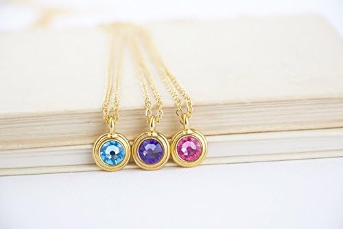 Personalized Birthstone Charm Necklace