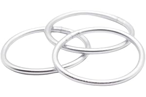 MAJALE Pack de 3 o 5 Pulseras Estilo Pan de Oro para Mujer San Valentín - Brazalete Dorado Brillante - Pulsera Budista Tibetana Kumlai Temple Flexible y Ligera