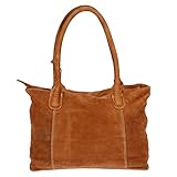 Hochwertige elegante Christian Wippermann Schultertasche aus butterweichem Wildleder im klassischem Design