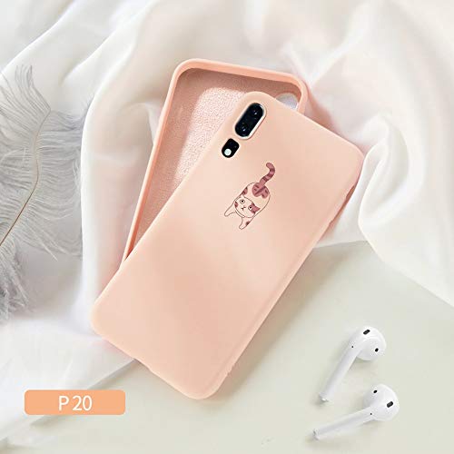 Preisvergleich Produktbild SOOCX Kompatibilität mit dem Huawei P20 / P20 Pro-Gehäuse, [Flüssigsilikon] Gel-Gummi-Stoßfänger-Softcase mit [Mikrofaserfutter-Kissen] Rutschfester, stoßfester Schutzüberzug für das kabellose Auflade