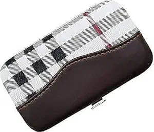 K K ENTERPRISE 7 In 1 Professional Manicure Pedicure Kit | Luxury Nail Grooming Set With Designer Leather Case (Stainless Steel, Silver)