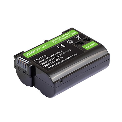 Starblitz SB-EL15 Batterie Rechargeable pour Nikon EN-EL15 Noir