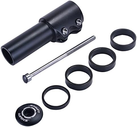 Outtek Bike Handlebar Riser Bicycle Fork Stem Raiser Extender Head Up Raiser Aluminum Alloy … (Black)