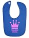 Personalised Princess Name Pink Crown Customise With Name Cute Unique Velcro Fastening Baby Bib