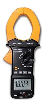 Metravi DT-8250 Big Jaw AC/DC Clamp Meter 2000A, Fully-protected, Auto-ranging