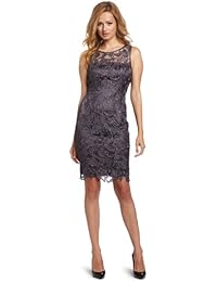 Adrianna Papell Illusion Neck Lace Dress, Vestido para Mujer