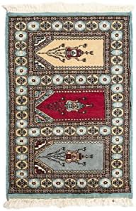 92x60 CM Tappeto Carpet Tapis Teppich Alfombra Rug Kashmir (Hand Made)