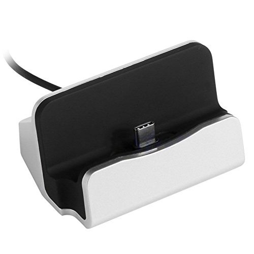 Fone-Case Silver Huawei P10 Desktop-Typ-C Daten Sync Aufladen Dock Station Cradle Ladegerät Stand Mount - 2