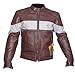 Produktbild Harley Ayrah Neuer Herren Kuhfell Originale Leather Motorrad Ce Verstärkt Leather Motorrad Klassisches Biker Jacken - Braun & Weiß, L