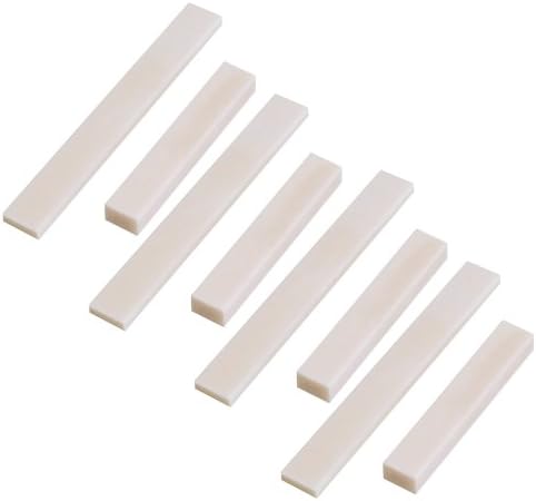 8pcs (4pcs Nut 52 X 6 X 9& 4pcs Saddle 80 X 3 X 10) Guitar Blank Bone for Acoustic Guitar