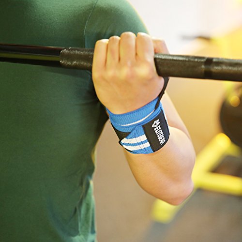 Handgelenkbandage (2er Set) mit 45cm Länge – EINFÜHRUNGSPREIS – Profi-Bandagen für Kraftsport, Fitness-Training, Bodybuilding & CrossFit – Premium Wrist Wraps – geeignet für Männer & Frauen - 3