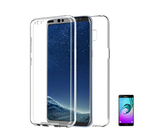 SAMSUNG GALAXY A5 2017 A520 FUNDA DE SILICONA DELANTERA   TRASERA RIGIDA DOBLE 100  TRANSPARENTE