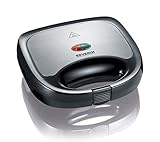 SEVERIN Sandwich-Toaster, Sandwichplatte, 600 W, SA 2969, Edelstahl/Schwarz