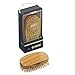 Kent Finest Men's Range Military Style Rectangular Satin and Beech Wood  Natural Bristle Brush White